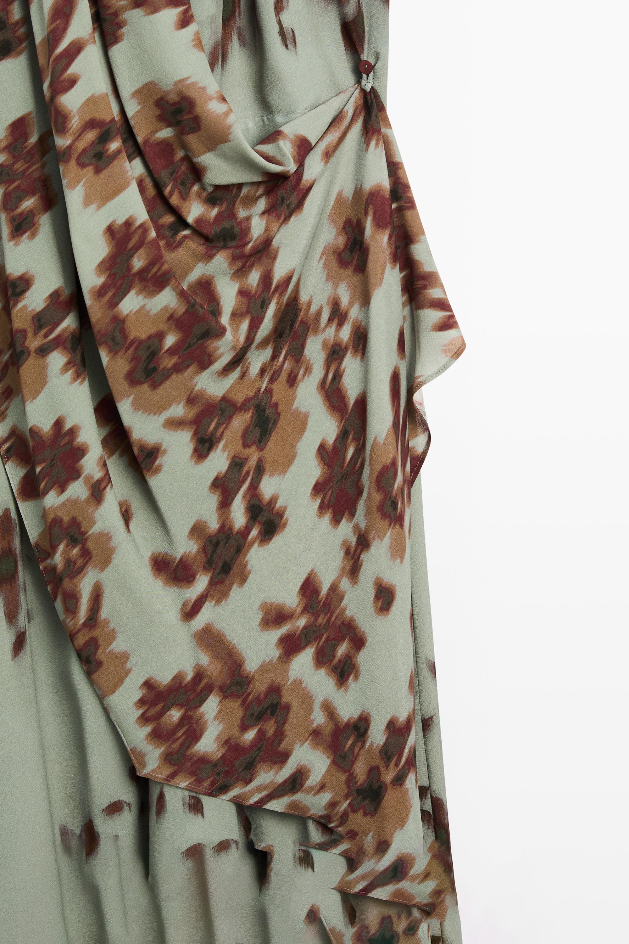 Printed halter midi dress